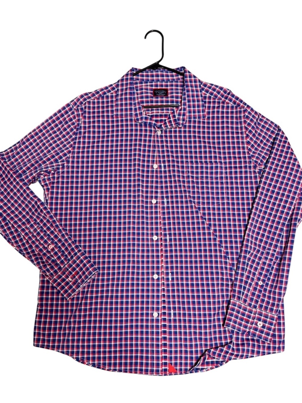 UNTUCKit Men's Blue and Pink Checked Button-Down Shirt